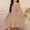 Khaki, variant on Dpytoraw Girls Long Sleeve Tie Back Dress Kids Fall Square Neck A-Line Mini Dresses Size 6-7 Years