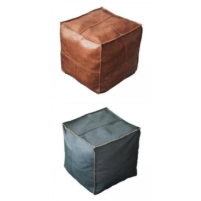 2 de puf marroquí bohemio para almacenamiento de reposapiés otomano dormitorio bohemio