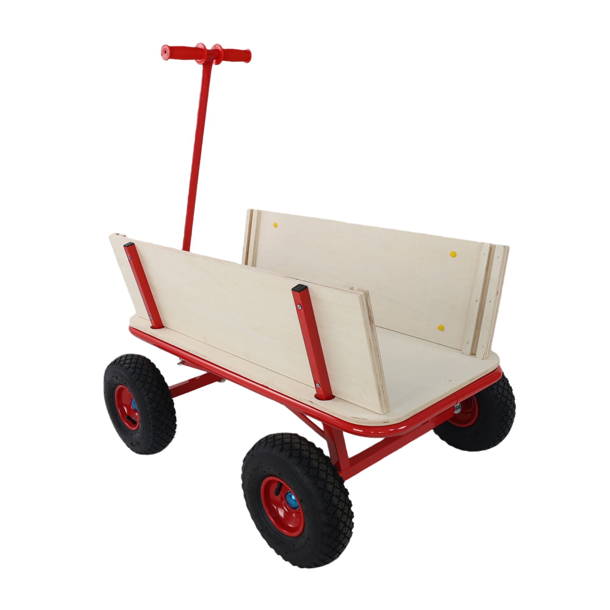 Jopath Outdoor carriage Wooden carriage + four-wheel design, Load-bearing capacity: 260LBS,Children's outdoor stroller, bringing joy to childhood outdoors