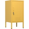 thumbnail image 1 of Bingirl Armoire de Rangement en Métal Orange à une Porte Table d'Appoint Minimaliste avec Design de Table Basse Console de Rangement Décorative, 1 of 5
