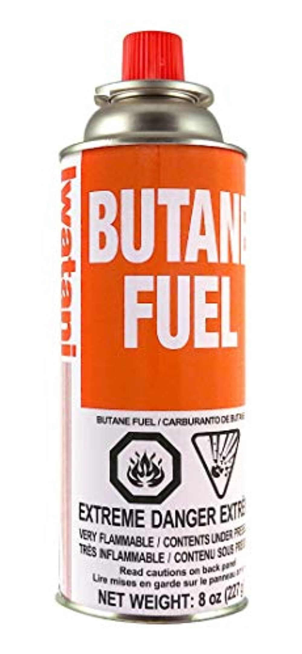 Iwatani Butane Fuel Can, 8 oz, 12/Carton