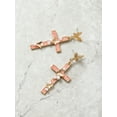 thumbnail image 4 of Way to Celebrate Easter Goldtone Cross Earrings, 1 Pair, 4 of 4