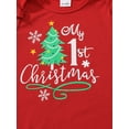thumbnail image 6 of WIBACKER Merry First Christmas Baby Girl Outfit Newborn Fall Onesie Bell Bottoms Bow 3pcs Set Romper Pants Clothes 0-3 Months, 6 of 10