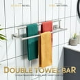 thumbnail image 2 of KOKOSIRI Hand Towel Holder Brushed Nickel Bathroom Rack 20-Inch Double Bath Towel Bars Rails for Garage Kitchen Stainless Steel B5009BR-L20, 2 of 7
