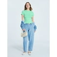 thumbnail image 4 of Scoop Women’s Stretch Cotton Blend Baby Tee with Short Sleeves, Sizes XS-XXL, 4 of 5