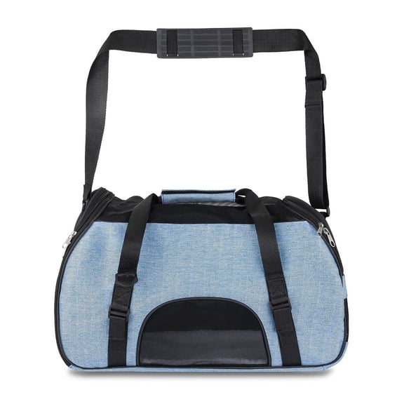 Mochila Transportadora Perro Gato Esflo Bolsa Azul