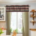 thumbnail image 3 of Yayeee Kitchen Valance Rod Pocket 54" x 18" Living Room Window Curtain, Tribal Geometric, 3 of 6