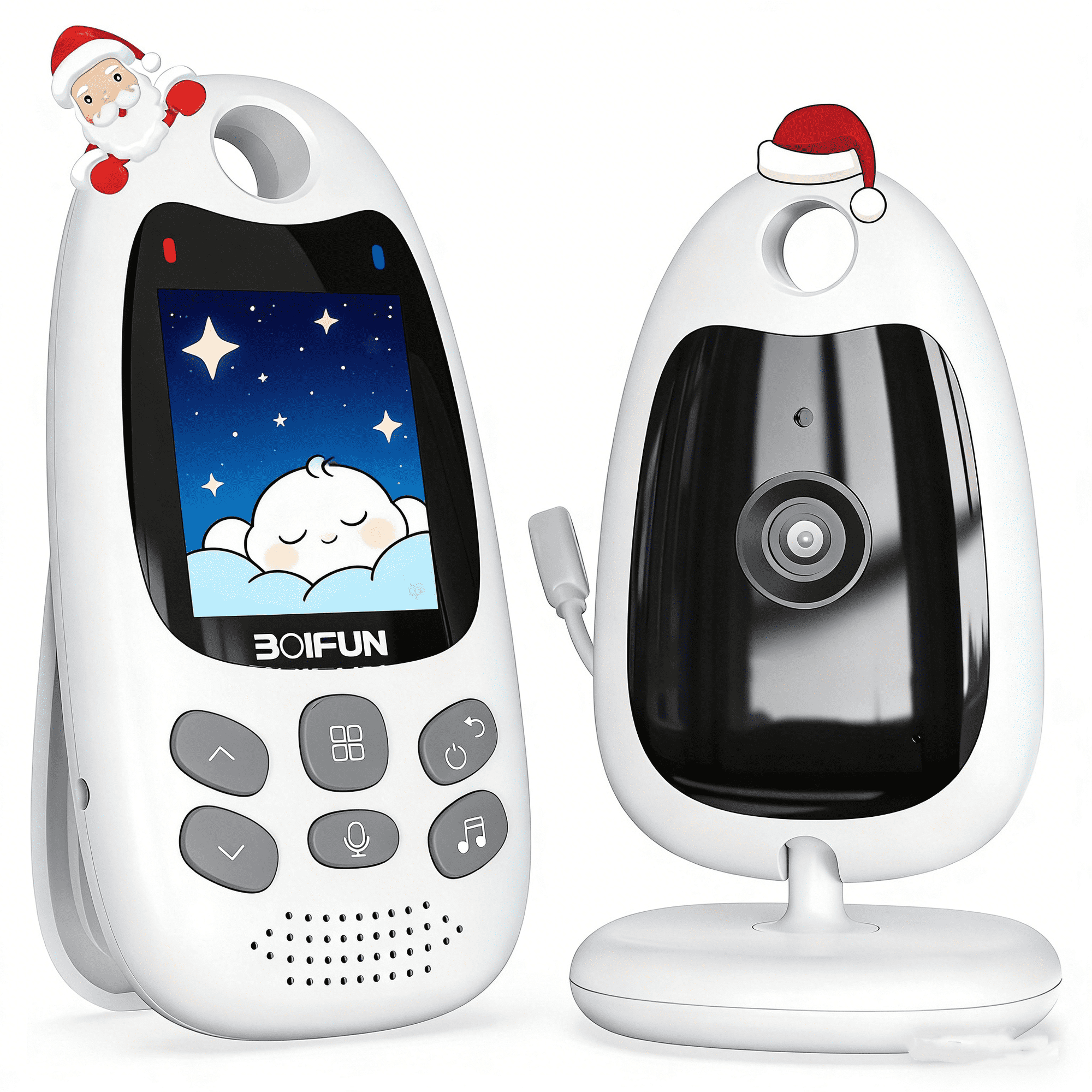 Baby Monitor with 2'' HD Camera and Audio，No WiFi Needed, Auto Night Vision, Two-Way Audio, VOX Mode, , Feeding Reminder, Temperature Sensor, Lullaby