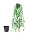 thumbnail image 5 of Hanging Artificial Pothos with Pot, Faux Trailing Green Vine Plant for Indoor Wall Shelf Home Decor, 5 of 6