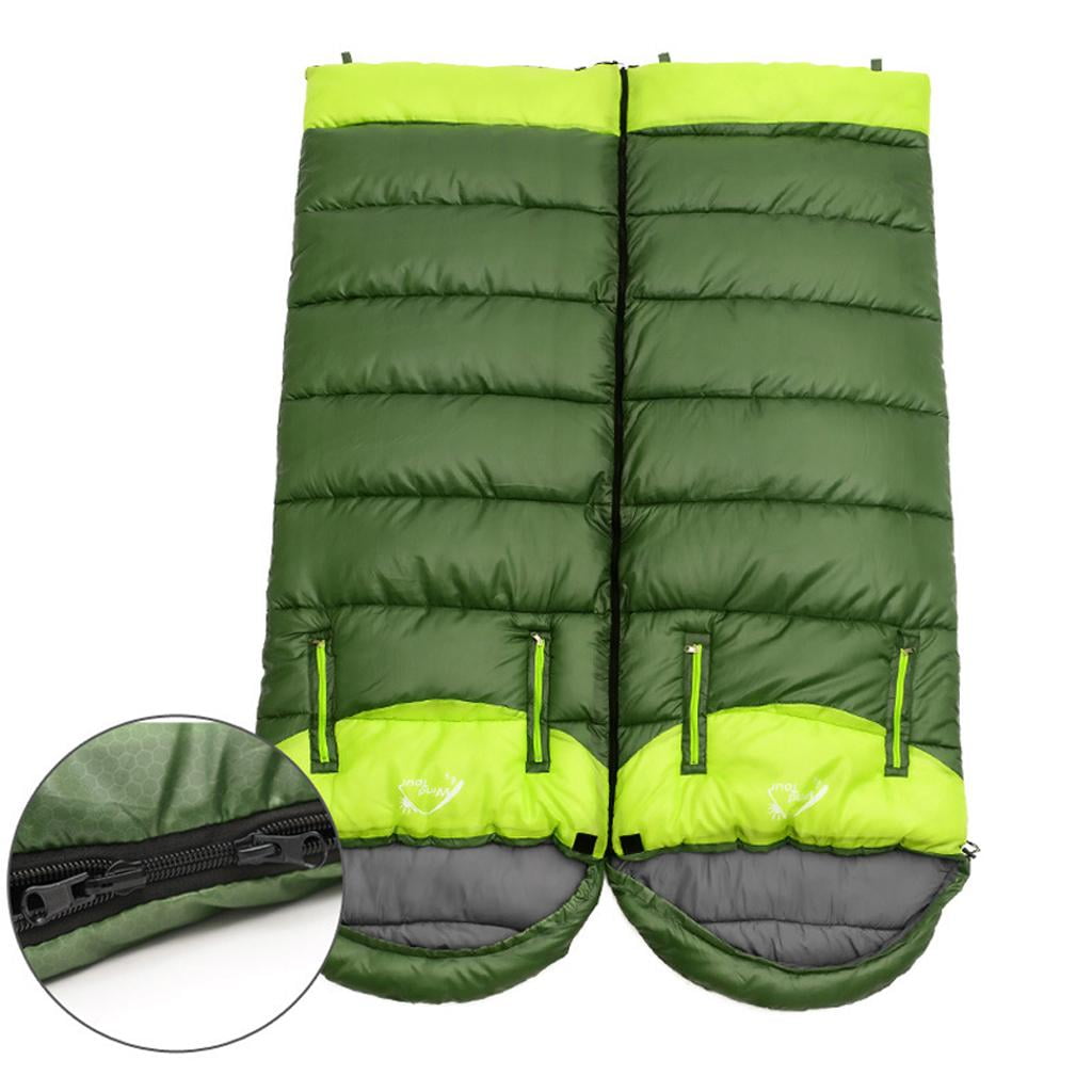 Axioma Waterproof Camping Warm Hollow Cotton Splicing Sleeping Bag Green Right Army Green Right