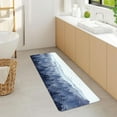thumbnail image 3 of Blue Forest Mountain Bathroom Rug, Blue Misty Forest Tree Non Slip Soft Bath Mat, Nature Scenery Landscape Bath Rugs for Bathroom Living Room Bedroom Kitchen Indoor for Home Decor,17X48IN, 3 of 5