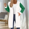 thumbnail image 2 of Jsaierl Women's Long Color Block Zip Up Hoodies Sweatshirts with Drawstring Pockets Casual Fall Travel Tops S-2XL, 2 of 7