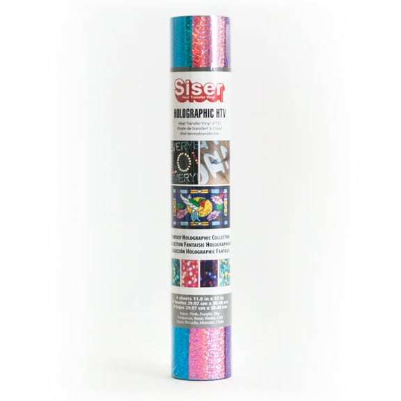8 Pack: Siser Holographic Heat Transfer Vinyl Sampler - Fantasy