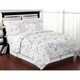 thumbnail image 2 of Sweet Jojo Designs Watercolor Floral Purple Pink and Grey 4 Piece Queen Size Sheet Set - 4 piece, 2 of 2