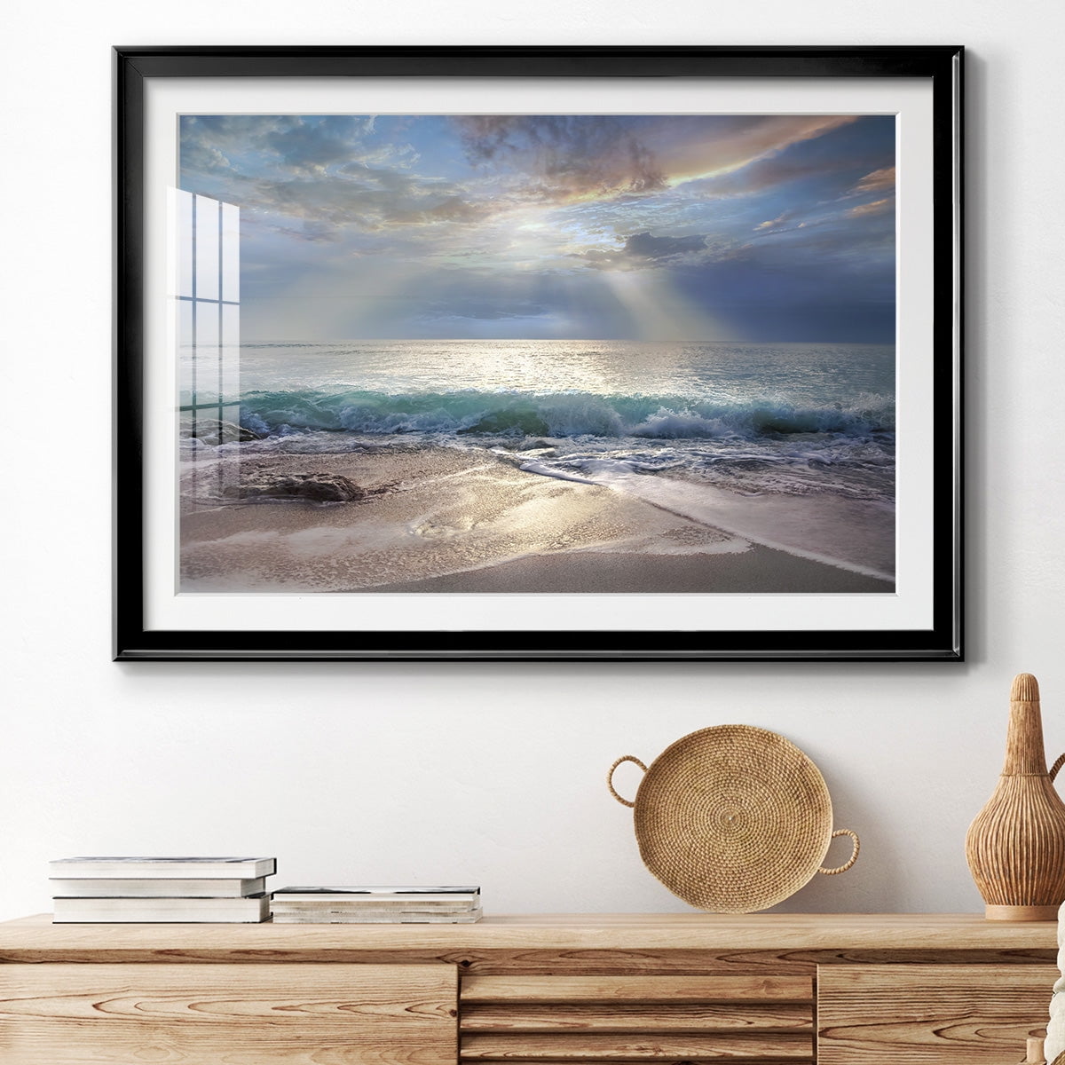 Aqua Blue Morning Premium Framed Print - Ready to Hang