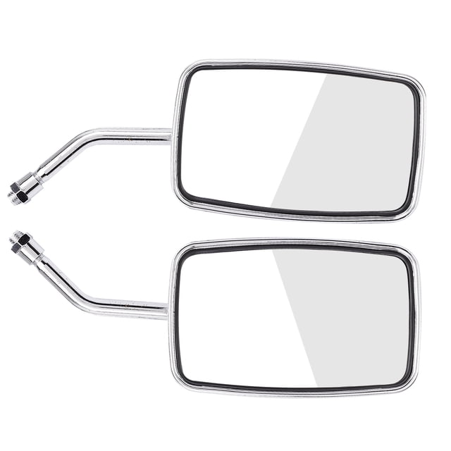 Motorcycle Rear View Side Mirrors, 2Pcs Motorcycle Street Bike Modified Square Rearview Mirror Rear View Side Mirrors