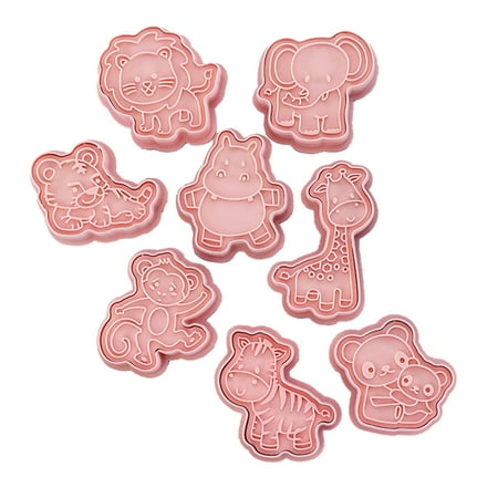 

8pcs Gift Biscuit 3D Cartoon Cute Animal Pressable DIY Baking Cookie