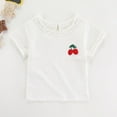 thumbnail image 4 of EnJoCho Youth Kids Outdoor Tops Summer Baby Kids Girls short Sleeve Print T-shirt Tops Child Casual Blouse Trendy Comfort Tee Tops 3-4 Years, 4 of 4