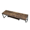 thumbnail image 2 of ACME Bob Rectangular Wooden TV Stand with Shelf in Weathered Oak and Black, 2 of 9