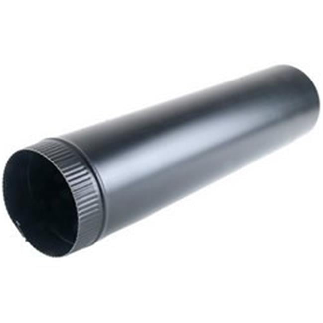 Gray Metal 624648 Stove Pipe 6 x 48 in. 24 Gauge Black Pack of 10