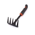 thumbnail image 2 of Plastic Coated Metal Head Handheld 5 Teeth Garden Rake Hand Tool Black, 2 of 3