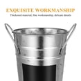 thumbnail image 3 of 1Pc Iron Sheet Flower Bucket with Waterproof Blackboard Sticker Hydroponics Flower Container Garden Planter Display Flower Tub for Flower Shop Silver (20cm Height), 3 of 4