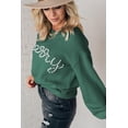 thumbnail image 3 of Women's Blackish Green Pearl Beaded Merry Christmas Casual Sweater - [ZhiHiMeRi] | (US 20-22)2XL, 3 of 12