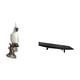 thumbnail image 5 of Escultura de loro de resina con bandeja de madera rústica, figura decorativa de animal para centro de mesa del hogar y recipiente multiusos para servi, 5 of 8