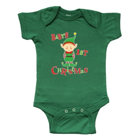 

Inktastic Babys First Christmas Elf Outfit Gift Baby Boy or Baby Girl Bodysuit