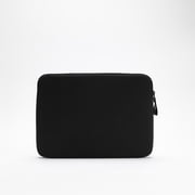 Incase A.R.C. Sleeve with ReSpun 100% Recycled Polyester - 13 & 14 MacBook/Laptop & iPad/Tablet Case - Cushioned Faux Fur Lining, External Zippered Slip Pocket - Black