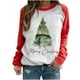 thumbnail image 2 of Ichuanyi Liquidación navideña Mujeres Fashion Investment Redonde Redondeo Reduce Tops de manga larga Tops Swoussing sin sudadera sin capucha ICHUANYI WER202308213550, 2 of 5