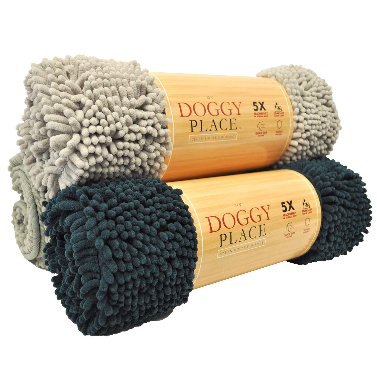 My Doggy Place Ultra Absorbent Microfiber Dog Door Mat, Durable