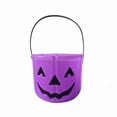 thumbnail image 5 of Hvmvliv Halloween Pumpkin Bucket 7in Halloween Pumpkin Bucket Small Plastic Bucket for Kids Pumpkin Bucket Halloween Candy Bucket Halloween Pumpkin Basket Suitable for Halloween Decoration Purple, 5 of 6