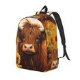 thumbnail image 1 of Balery Countryside Sunflower Cow Mochila Clásica Impresa Básica para Viaje, Mochila Escolar Resistente al Agua, Mochila de Lona con Correas Ajustables-Small, 1 of 5