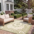 thumbnail image 4 of Safavieh Courtyard Dorian Oriental Indoor/Outdoor Area Rug, Cream/Green, 6'7" x 6'7" Square, 4 of 11