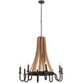 thumbnail image 1 of 42 in. Barrel Stave Madera 8 Light Chandelier, Costello Black, 1 of 1