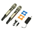 thumbnail image 1 of Microphone Sans Fil Double, Microphone Sans Fil Prévient les Interférences 1 pour 2 Réduction de Bruit Écran LCD avec Récepteur pour Diffusion en Direct en Ligne, 1 of 7