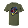 thumbnail image 2 of Wild Bobby, Colorful Sneakers Chucks Streetwear Men's Graphic T-Shirt, Military Green, 4XL, 2 of 3