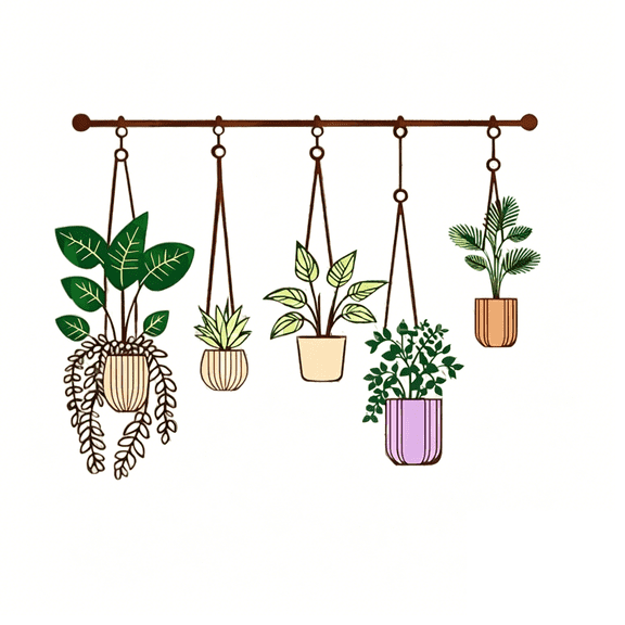 Hanging Organizert Metal Wall Art Nordic Botanical Iron Wall Decor 17 Inch Waterproof Indoor Outdoor Organizert Pattern Wall Hanger Boho Wall Decoration for Living Room Patio Porch 1 Pack
