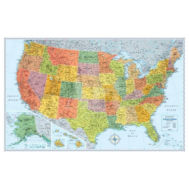 Rand Mcnally Laminated Signature United States Map Laminated Poster ...