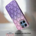 thumbnail image 4 of For Moto G 5G 2025/2026 - G Play 2026 - Floral Joy Glitter Shimmer Leather Feel Thick TPU Case - Light Pink/Light Purple, 4 of 4