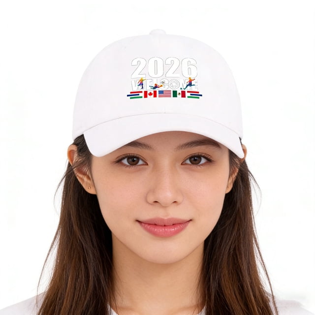 Gorra de fútbol para aficionados de las naciones anfitrionas de 2026 | Gorra ajustable USA Can Mex Coanfitriona