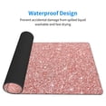 thumbnail image 4 of Bingfone Rose Gold Pink Glitter Large Gaming Mouse Pad,Extended Desk Mousepad With Stitched Edges,Non-Slip Base,Water Resist Keyboard Pad For Gamer, Office & Home, 29.5 X 16 In, 4 of 9
