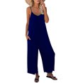 thumbnail image 1 of Monos De Tirantes Finos Body de mujer Loungewear transpirable sin mangas con bolsillos Street Style Casual Ygjytge Xl Azul para Mujer, 1 of 7