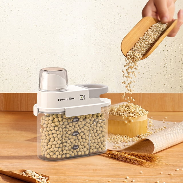 Xihbxyly En venta Contenedor de granos y colores de color, caja de almacenamiento para granos diversos, contenedor sellado para el hogar, contenedor de almacenamiento de grado alimenticio a prueba de