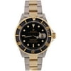 Pre-Owned Mens Two Tone Submariner Black Dial, Rotating Bezel, Stainless Steel 18kt Yellow Gold Oyster Band, 40mm