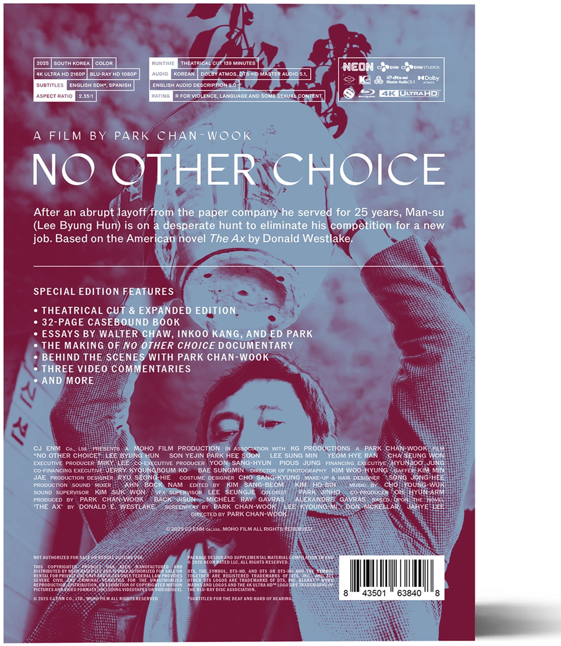 No Other Choice (4K Ultra HD + Blu-ray), Neon, Mystery & Suspense