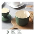thumbnail image 4 of Porcelain Butter Crock Keeper Green 5 oz Room Temperature Soft Fresh Butter Container, 4 of 8