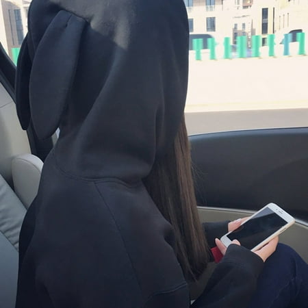 - Gift Guide# Spring Autumn Korea Version Cotton Rabbit Style Long Ear Hooded Sweaters For School Girls Cute Fall Sweater Knit Clothing