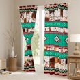 thumbnail image 3 of Manfei Ancient Aztec Theme Black Out Curtains,Retro Rustic Cowhide Curtains Pack of 2 (42x63 Each),Cyan Brown Bedroom Curtains For Adults,Ultra Soft Home Decor, 3 of 6
